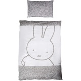 roba Wendebettwäsche miffy Kinderbettwäsche 100 Baumwolle - Bettbezug: 100x135 cm - 40x60 cm - Grau