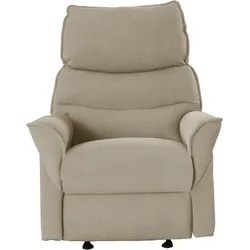 Relaxsessel LA-Z-BOY, beige (beige tcm 12), B:82cm H:103cm T:92cm, Struktur fein TCM (100% Polyester), Sessel, inkl. Rücken- und Fußverstellung mit Trafo, Akku oder manuell