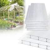 10x Polycarbonat Hohlkammerplatten 8mm Transparent UV Doppelstegplatten 7,32m2
