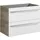Fackelmann Waschtischunterschrank 2 Schubladen 79,4 x 60,3 x 45 cm Weiß Hochglanz