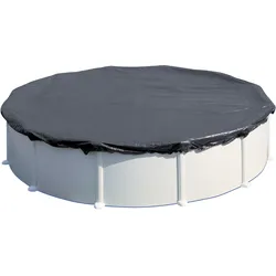 Pool-Abdeckplane GRE "Winterabdeckplane", grau, B:640cm L:640cm, Polyvinylchlorid (PVC), Planen, für Stahlwandpools