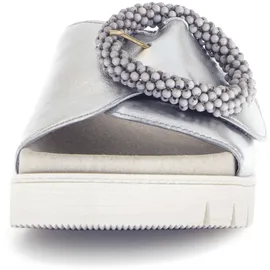 Gabor Pantolette silber metallic 63.745.61 für Damen, silber, Größe 38 EU