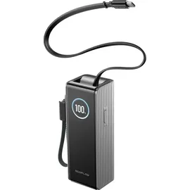 EcoFlow RAPID 25k Powerbank 25000 mAh, 170 W, – Integriertes Kabel, - Schwarz/Silber