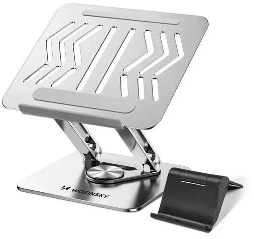 WRS-CPY84SS 360 Aluminum Laptop and Tablet Stand + Smartphone Stand - Silver