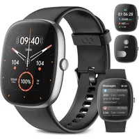 Forrlite Smartwatch, Fitness Tracker Uhr für Damen Herren mit Telefonfunktion Smartwatch (4,6 cm/1.83" HD Voll Touchscreen Zoll) IP68 Wasserdicht Fitness Uhr, Uhren Watch für Android IOS, Fitnessuhr Tracker mit Pulsmesser Schrittzähler Schlafmonitor schwarz