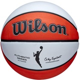 Wilson Basketball WNBA AUTHENTIC SERIES, Outdoor, Tackskin Gummi, Größe: 6, Braun/Weiß