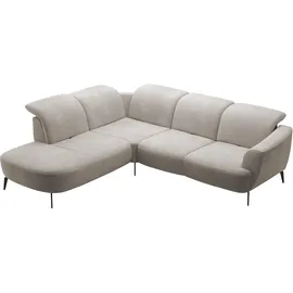 sit&more Ecksofa SIT & MORE "Zoe", grau (elefant), B:300cm H:87cm T:267cm, 100% Polyester, Sofas, Ecksofa, ink.Sitztiefenverstellung, wahlweise mit Kopfteilverstellung