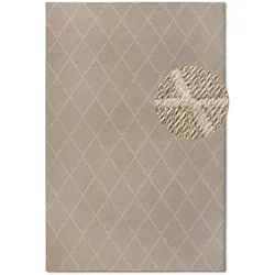 Wollteppich VILLEROY & BOCH "Maria", beige, B:160cm H:5mm L:230cm, Schurwolle, Teppiche, Schurwolle, Wolle, Natur, Wohnzimmer, Schlafzimmer, Boho, Skandi
