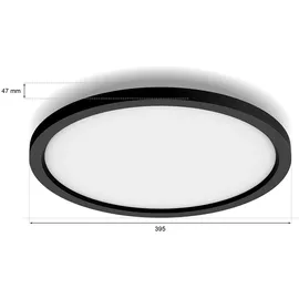 Philips Hue White Ambiance Aurelle Deckenleuchte sw + Dimmschalter • rund
