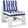 vidaXL Palettenkissen 2-tlg. 2 x 40 x 40 cm Blau/Weiß Gestreift
