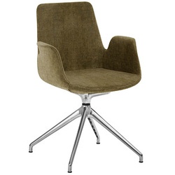 Mayer Besuchersessel myHELIOS moos Aluminium poliert Stoff