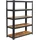 Relaxdays Schwerlastregal Stahl 100x180x30 cm schwarz/braun