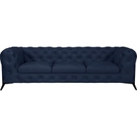 Leonique Chesterfield-Sofa »Amaury«, aufwändige Knopfheftung, moderne Chesterfield Optik, Fußfarbe wählbar blau