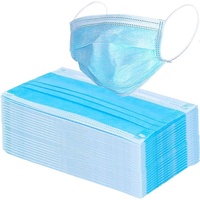 Mundschutz Maske 3-lagig OP Hygienemaske Gesichtsmaske Einwegmaske Filtermaske Atemschutz Blau 10 Stück