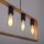 just light. FRANKY 5-flg. E27 100 cm rechteckig schwarz