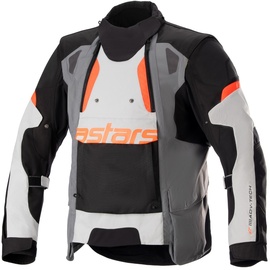 Alpinestars Halo Drystar Motorrad Textiljacke, schwarz-grau-orange, Größe XL