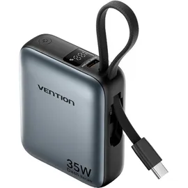 Vention 10000mAh 35W Gray Powerbank, Grau