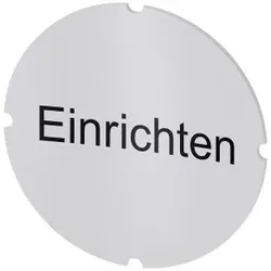 Siemens 3SU19000AB710AR0 Einlegeschild für Leuchtdrucktaster, rund, milchig, Beschriftung: Einrichten  - 10 Stück