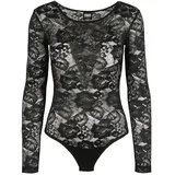 URBAN CLASSICS Body Lace Longsleeve Schwarz M