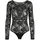 URBAN CLASSICS Body Lace Longsleeve Schwarz M