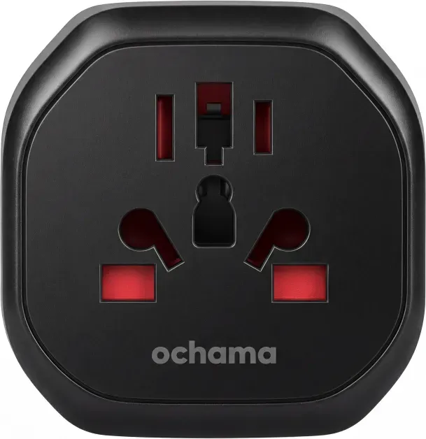 ochama Universal-Reiseadapter für UK, Kindersicherung, druckbeständiges Material, CE- & UKCA-zertifiziert, kompatibel mit UK, Singapur, Malaysia, Dubai, VAE