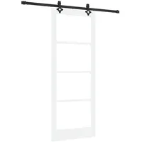 vidaXL Schiebetür ORKDAL Weiß und Schwarz 83 x 211 cm 3332168