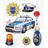 HobbyFun 3D XXL-Sticker Polizei 30x30 cm 8 Teile