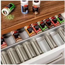 SOTech ORGA-BOX® Gewürzgläsereinsatz 499 x 462 mm Gewürzdoseneinsatz / Silbergrau Für 60er Korpusbreite