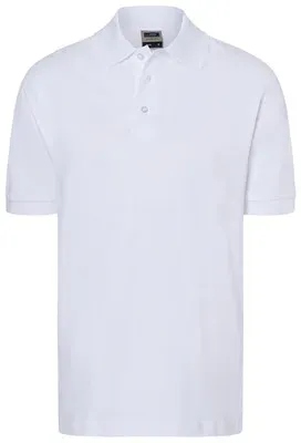 Poloshirt Classic JN070, weiß, Größe M - weiß - M