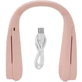 Klingenloser Nackenventilator, Usb-aufladbar, 5 Geschwindigkeitsstufen, Tragbar Und Leicht Für Den Außenbereich, Pink