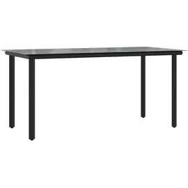 vidaXL Essgruppe 7 pcs Hellgrau Poly Rattan vidaXL