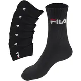 Fila UNISEX CREW TENNIS FULL TERRY SOCKS 6-Paar Schwarz 43-46