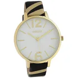 Oozoo Damen Armbanduhr Timepieces Analog Leder beige schwarz D2UOC10213 - beige