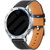 Strap-it Huawei Watch Gt Armband Leder 'One Push' für Huawei Watch GT 6 Pro  - 46mm - Schwarz - Schnallenverschluss