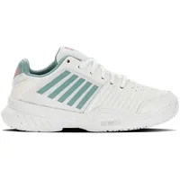 K-Swiss Performance Court Express Omni Tennis Shoe, White/Nile Blue/Desert Flower, 33.5 EU - 33.5 EU