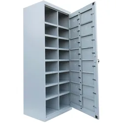 Verteilerschrank 16 Fächer Stahlschrank Schrank Postschrank Personalschrank Lichtgrau 526280