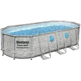 BESTWAY Power Steel Swim Vista Series Set 549 x 274 x 122 cm steinwandoptik inkl. Filterpumpe
