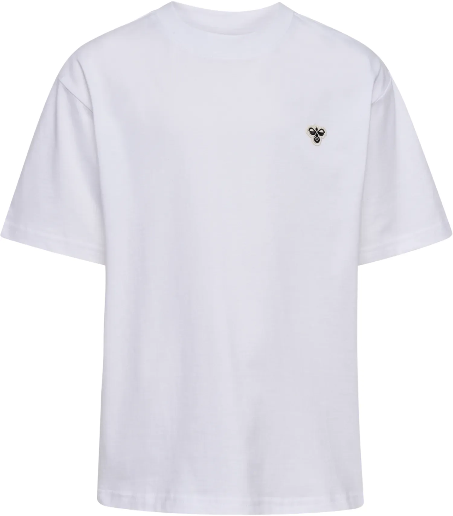 T-Shirt HUMMEL, Damen, Gr. S, weiß, Obermaterial: 85% Baumwolle, 15% Polyester, Shirts T-Shirt, Kurzarm-Design, aus Baumwolle und Polyester