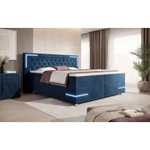 luxusbetten24 Carlotta 140 x 200 cm Blau