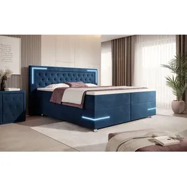 luxusbetten24 Carlotta 140 x 200 cm Blau