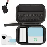 HUIJUTCHEN Mini Drucker, Wireless Bluetooth Fotodrucker Tragbarer Thermodrucker Smartphone Taschendrucker Kompatibel mit Android & iOS mit 10 Rollen Papier für Studium Notizen Fotos (Tasche-Schwarz)