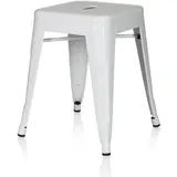 HJH Office Hocker Vantaggio Metall Weiß