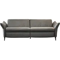 himolla Ledersofa 3-Sitzer MAINSTADT zinngrau - Armlehnen verstellbar - ohne Kopfstützen - Rückseite echt bezogen - Breite 224 cm - Sitzhöhe 44 cm - Leder