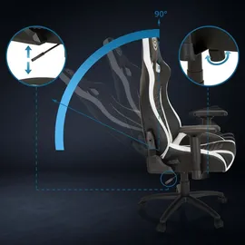 HJH Office GAMEBREAKER SX 04 Gaming-Stuhl Schwarz/Weiß