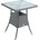 Polyrattan Beistelltisch 57 x 57 x 72 Anthrazit/Grau