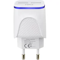 SUNIX Netzteil Schnell Ladegerät 2,1A Tragbares 2X USB Dual Port Fast Charge Reiseladegerät Steckdose + 1,2m iOS Kabel Weiß - Weiß