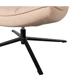 Woood Drehsessel Maudi Webstoff 74 x 84 x 86 cm Beige