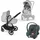 Cybex Gold Kinderwagen EOS Basic Trio-Set inkl. Babyschale Aton B2 i-Size und Babyschalen-Adapter, Reisesystem, Ab Geburt bis 22 kg (ca. 4 Jahre), Lava Grey