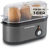 GOURMETmaxx Eierkocher für 3 Eier 210W anthrazit | Grau