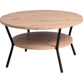 M2 Kollektion Couchtisch Eiche Artisan schwarz 80 x 45 cm